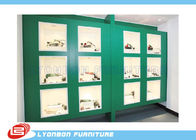 Grünen Sie gemalte Schaukasten-hölzerne Verkaufsmöbel für mechanische Werkzeuge/4200mm * 600mm *2400mm
