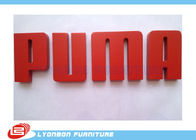 Hölzerner Stich-Logo Soem-Puma CNC/rotes MDF-Markenetikett für hölzernen Ausstellungsstand